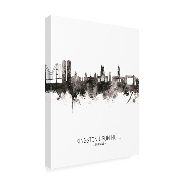 Michael Tompsett 'Kingston Upon Hull England Skyline Portrait II' Canvas Art,18x24